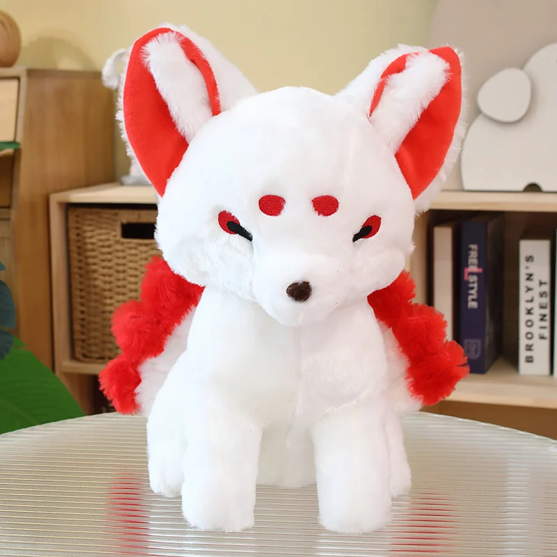 Peluche de zorro blanco esponjoso de alta calidad para regalar - imagen 4