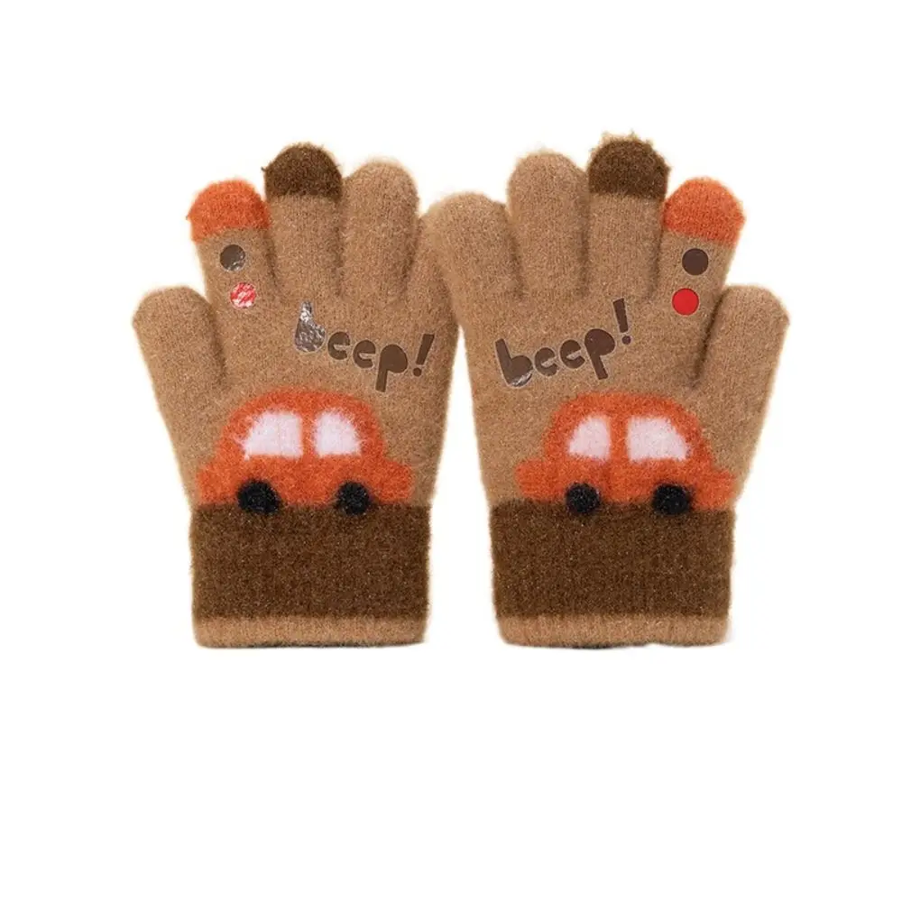 Guantes de invierno de punto para coche infantil – elásticos