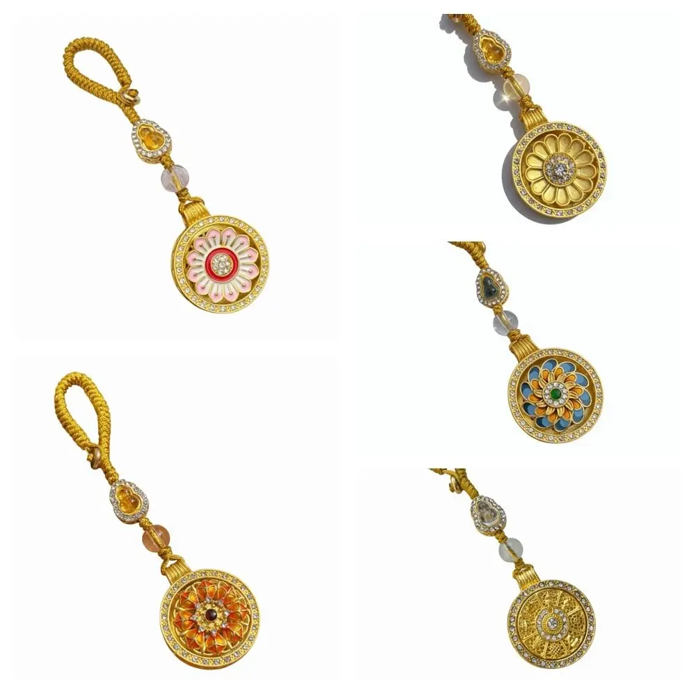 Llavero colgante giratorio de metal con girasol para mochila - imagen 5