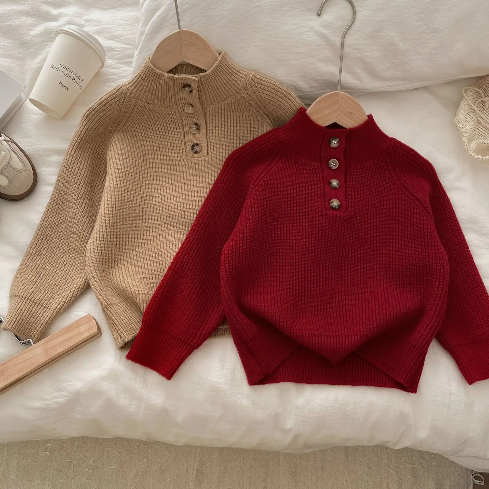 Jersey de algodón grueso para niño – Suéter cálido de otoño - imagen 2