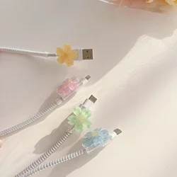 Protector de cable floral para iPhone 14 – Organizador decorativo