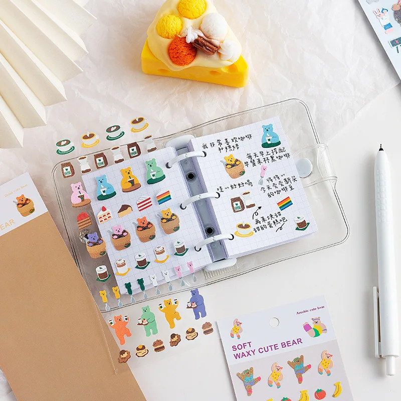 Pegatinas impermeables de osos para material escolar infantil - imagen 5