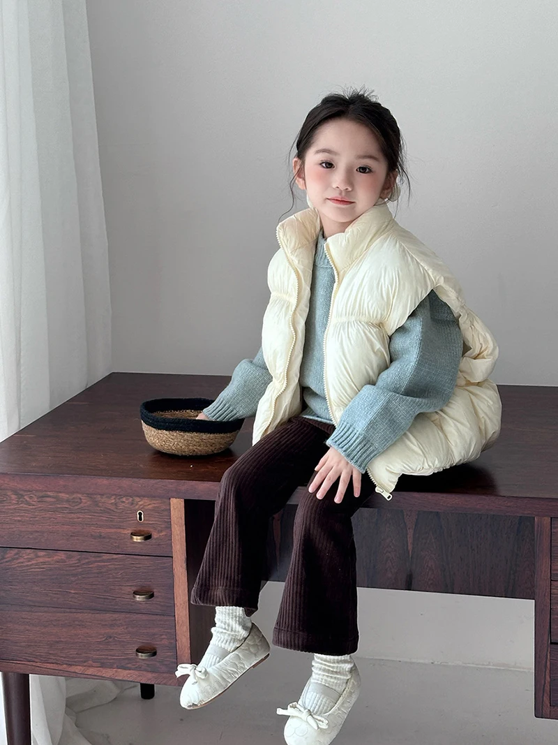 MILANCEL chaleco grueso de cuello alto para niña - Otoño Invierno - imagen 3