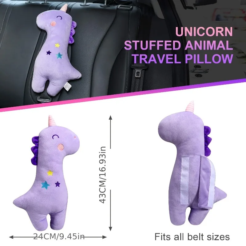 Funda acolchada para cinturón de seguridad infantil – Almohada de viaje suave - imagen 3
