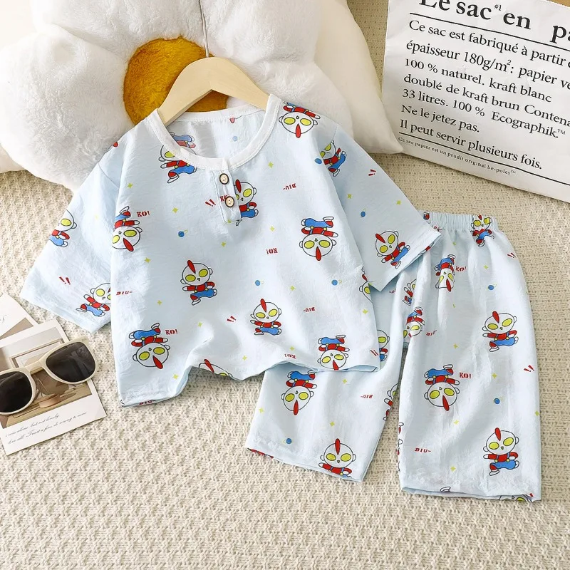 Conjunto de verano algodón para niños – Pijama manga media - imagen 2