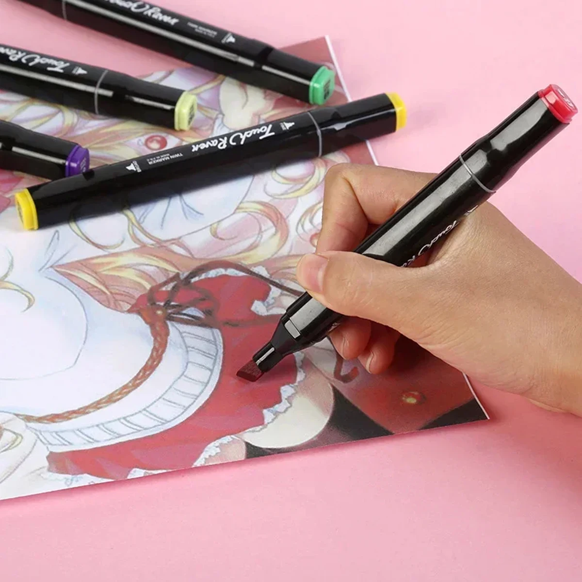 Rotuladores de colores con pinceles para dibujo infantil - imagen 3