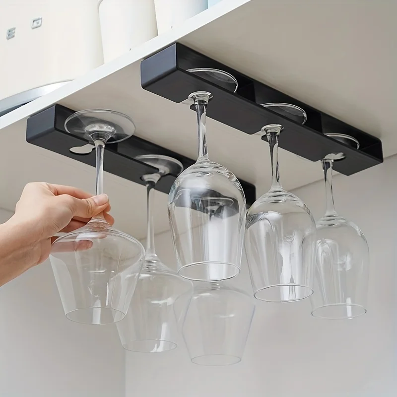 Estante colgante invertido para copas de vino - acero inoxidable - imagen 2