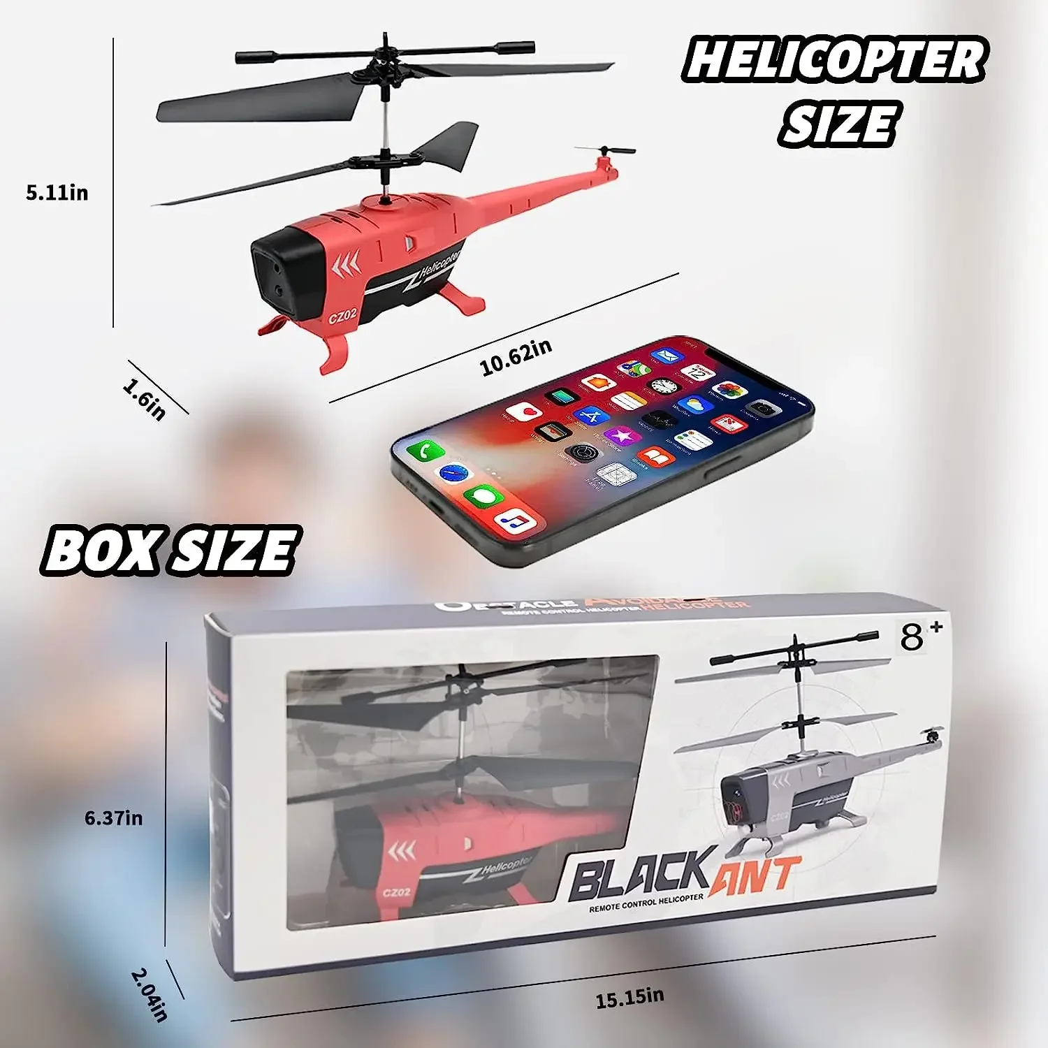 Helicóptero teledirigido con carga USB y prevención de obstáculos - imagen 5