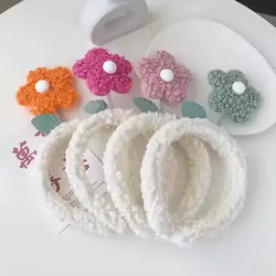 Diadema de felpa con girasol suave antideslizante para niños y niñas