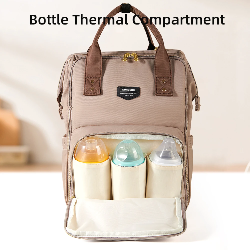 Sunveno Mochila para pañales: gran capacidad, impermeable para viaje - imagen 3