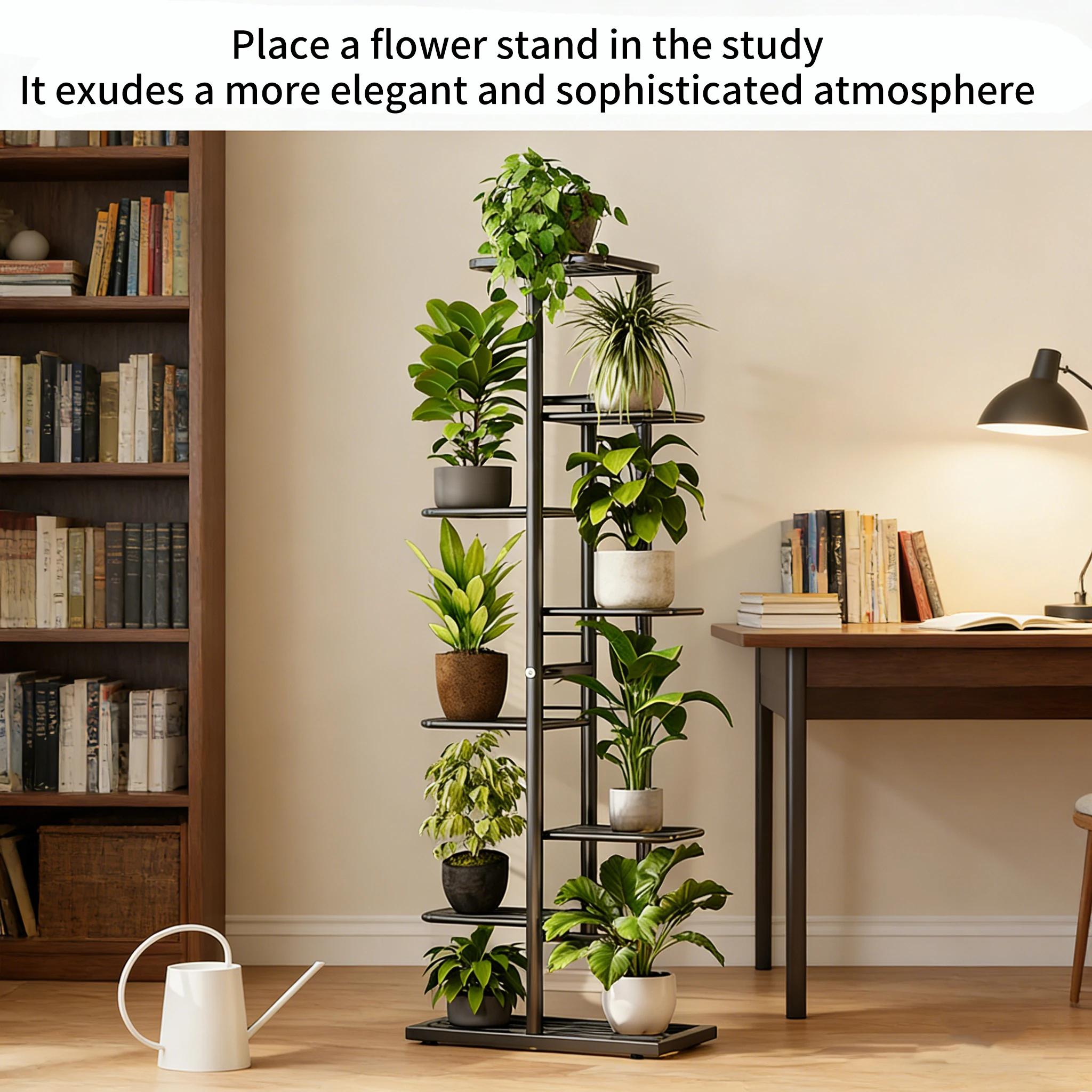Soporte para plantas vertical rodante de varios niveles con ruedas - imagen 3
