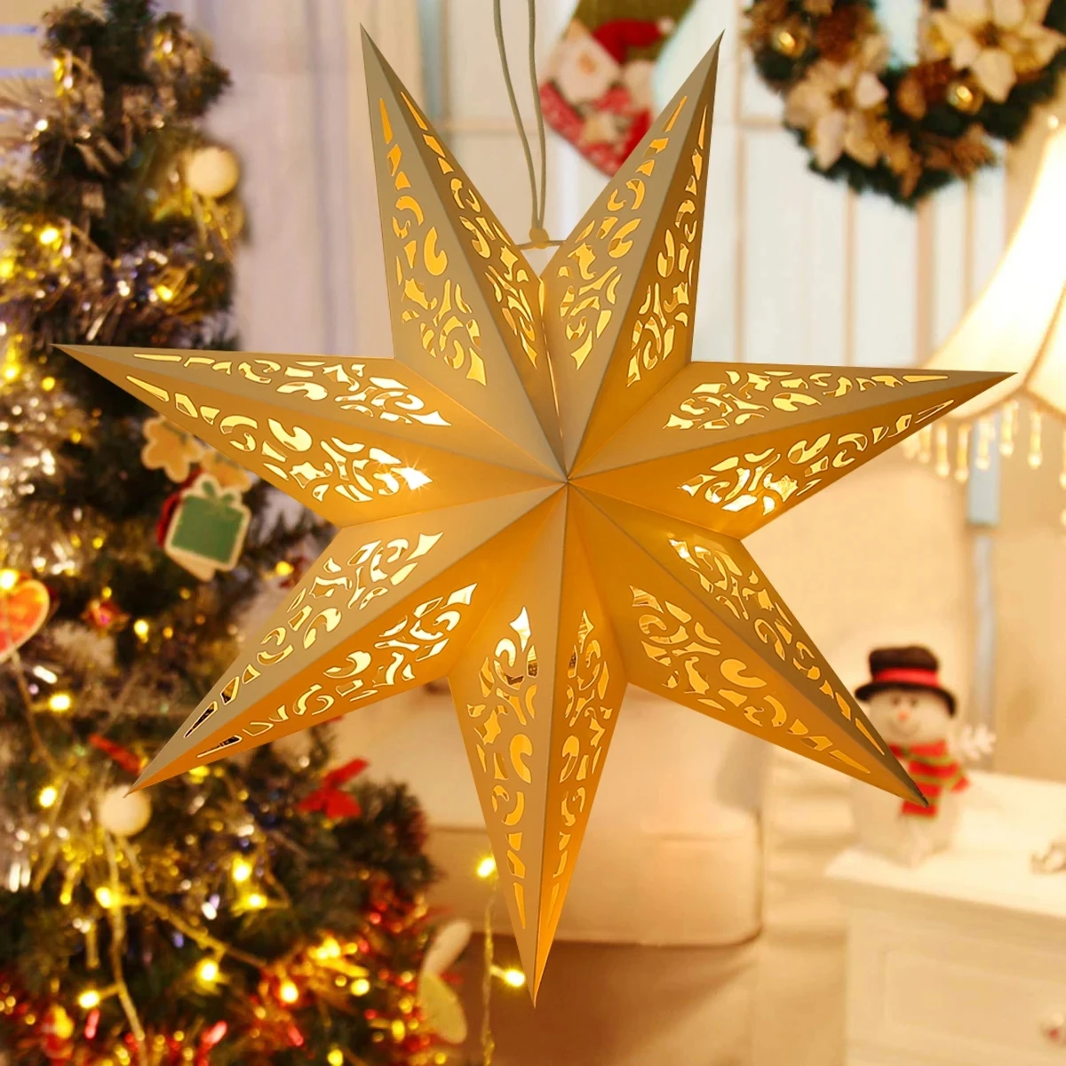 Colgante estrella decorativa Eid Mubarak para habitación infantil