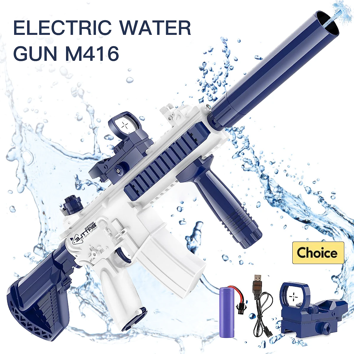 Pistola de agua M416 automática para batallas en la playa