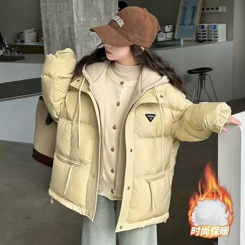 Chaqueta de invierno para niñas con capucha cálida de algodón - imagen 4