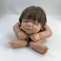 Muñeco realista de vinilo con cabello en molde artesanal Pascale