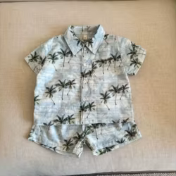 Conjunto de verano infantil: camiseta y pantalón corto de vacaciones