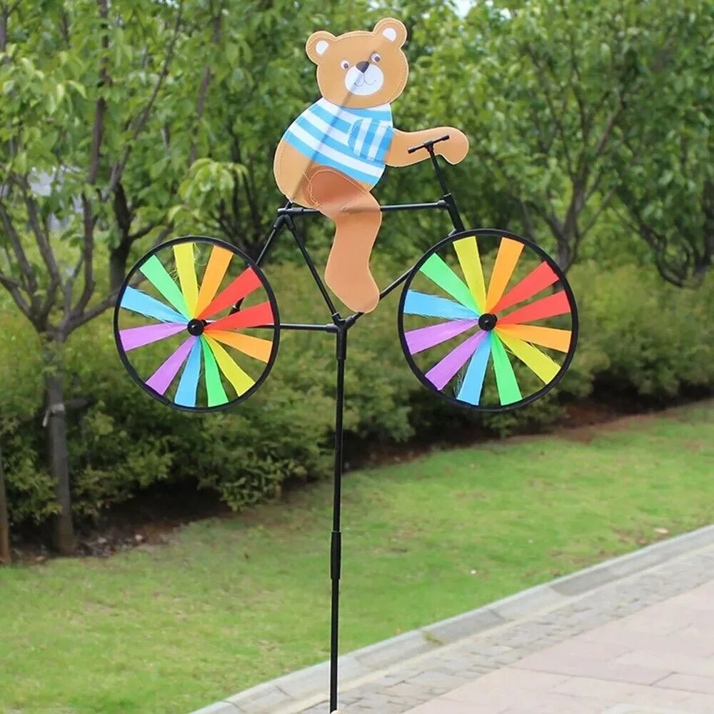 Molinillo de viento infantil para jardín con formas de rana y abeja - imagen 4