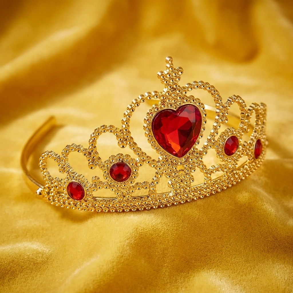 Accesorios de princesa para disfraz con tiara dorada, varita y guantes - imagen 3