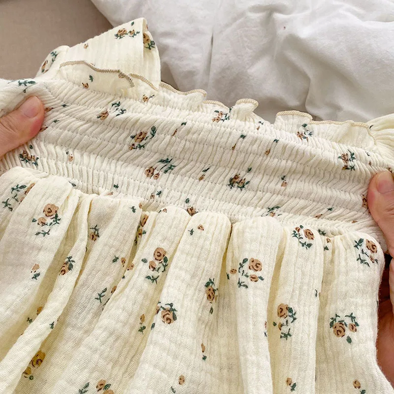 MILANCEL Body floral de lino para niña transpirable - imagen 3