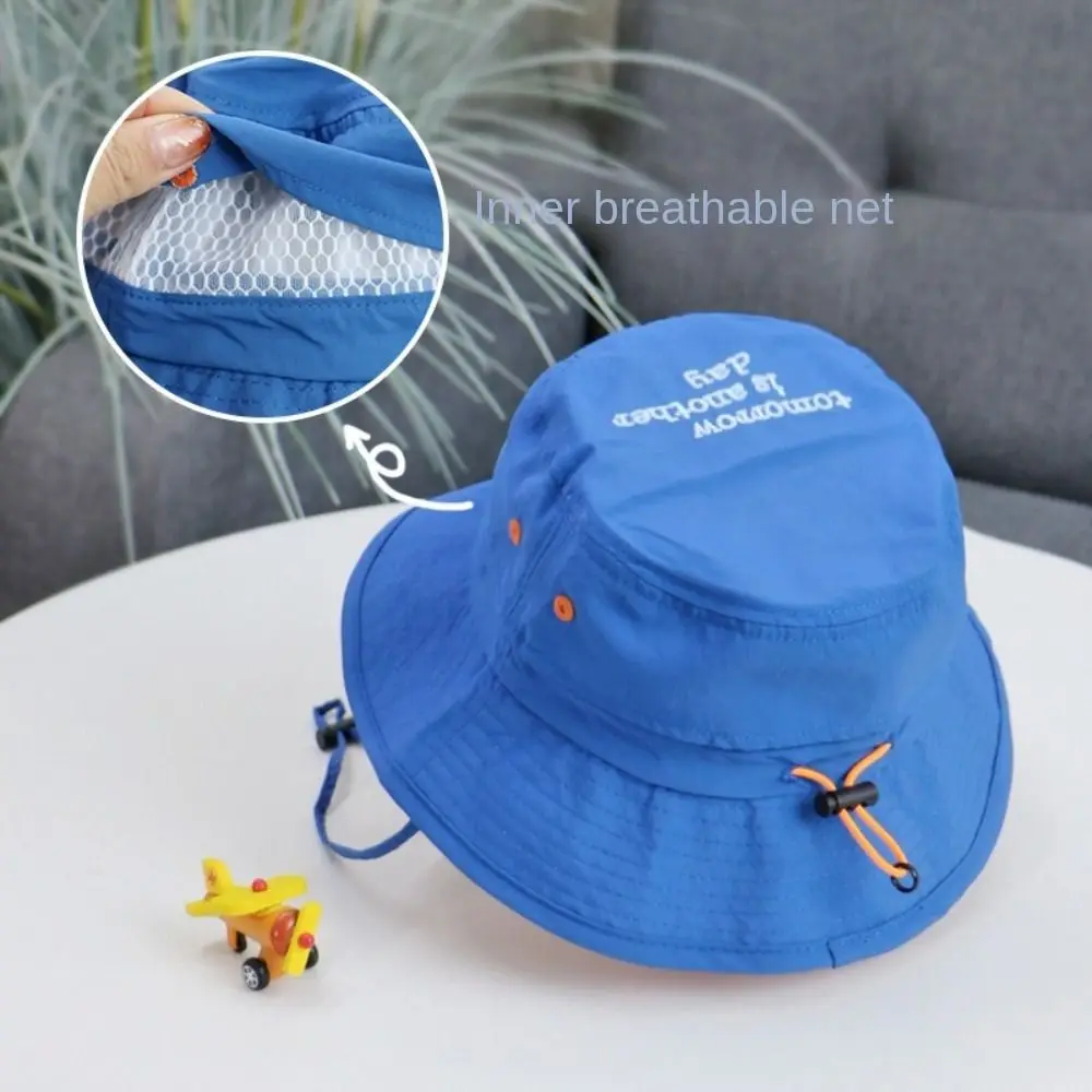 Sombrero de pescador infantil UV transpirable secado rápido con letras - imagen 3