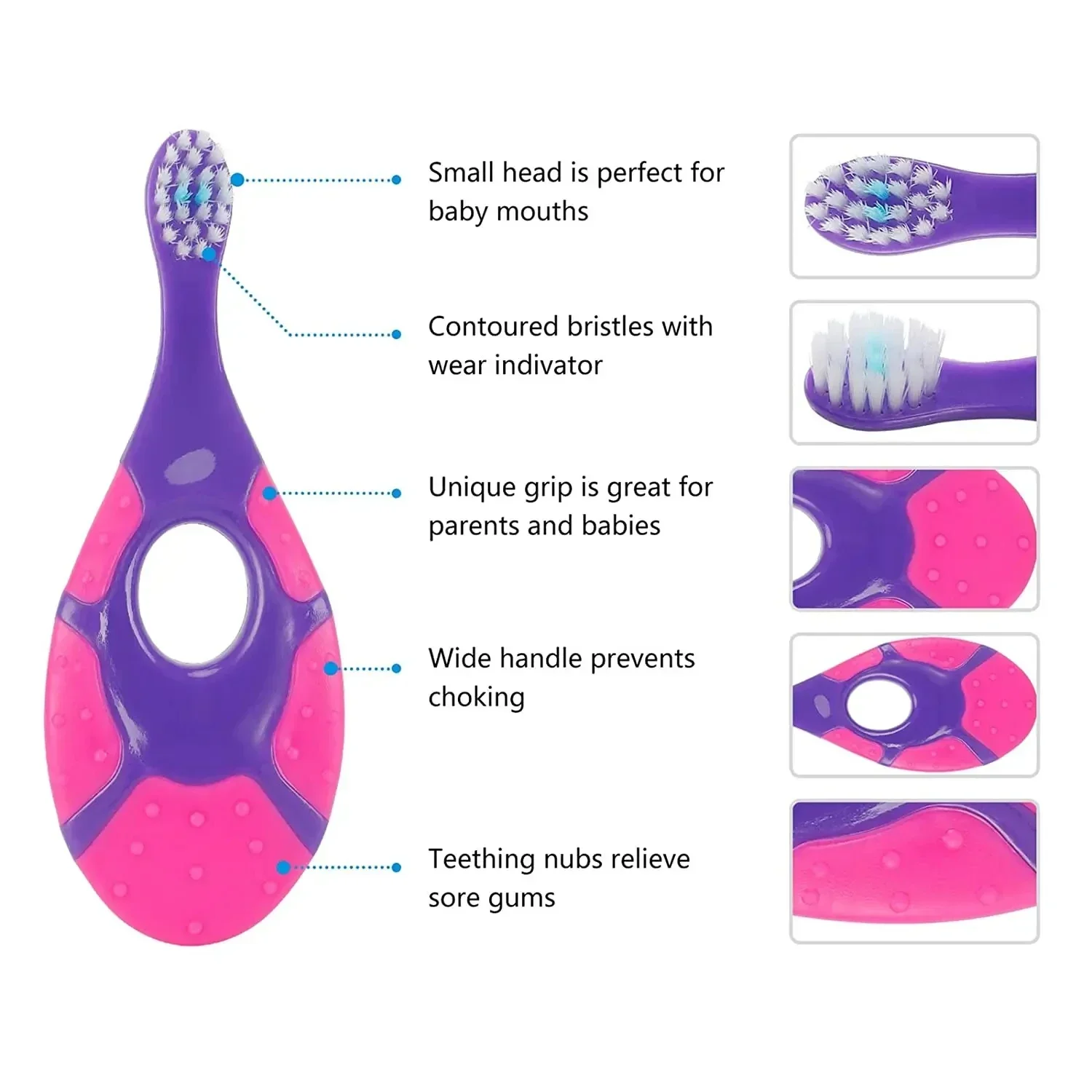 Cepillos de dientes infantiles cerdas suaves sin BPA para niños - imagen 2