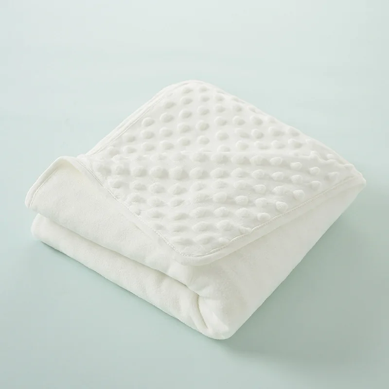 Detalle textura minky dot y relieve