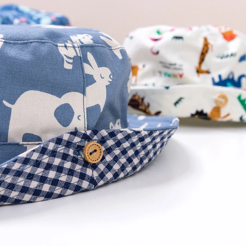 Sombrero infantil cubo con ballena para playa y sol, protección UV - imagen 5
