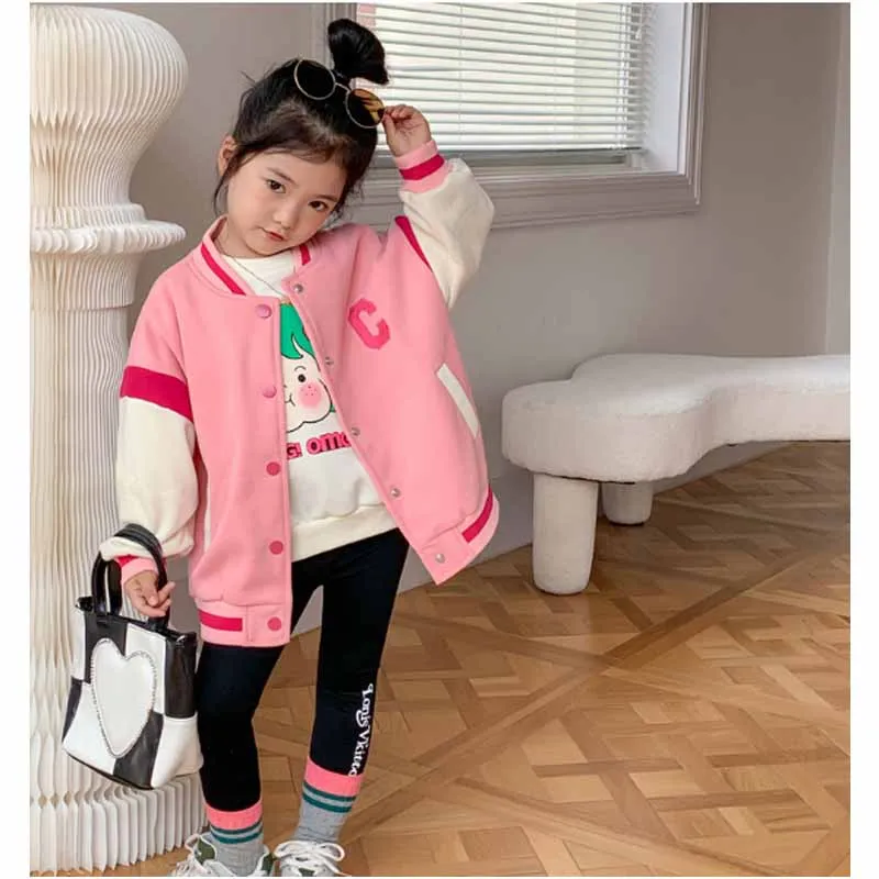 Chaqueta de béisbol ligera para niñas – Holgada en entretiempo - imagen 5