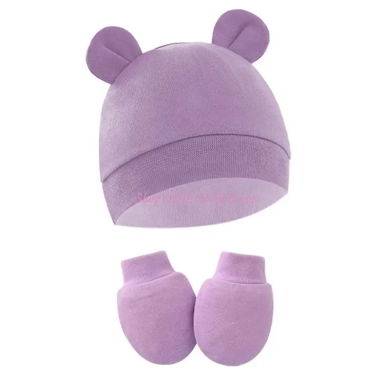 Gorro antiarañazos para bebé unisex de guantes integrados - imagen 3