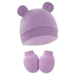 Gorro antiarañazos para bebé unisex de guantes integrados