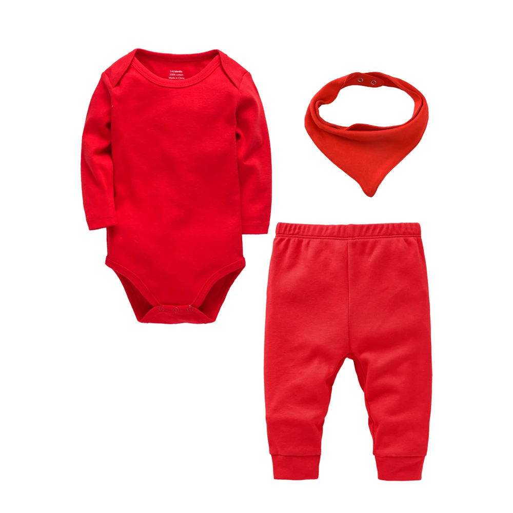 Conjunto de algodón para bebé – Body manga larga y pantalón