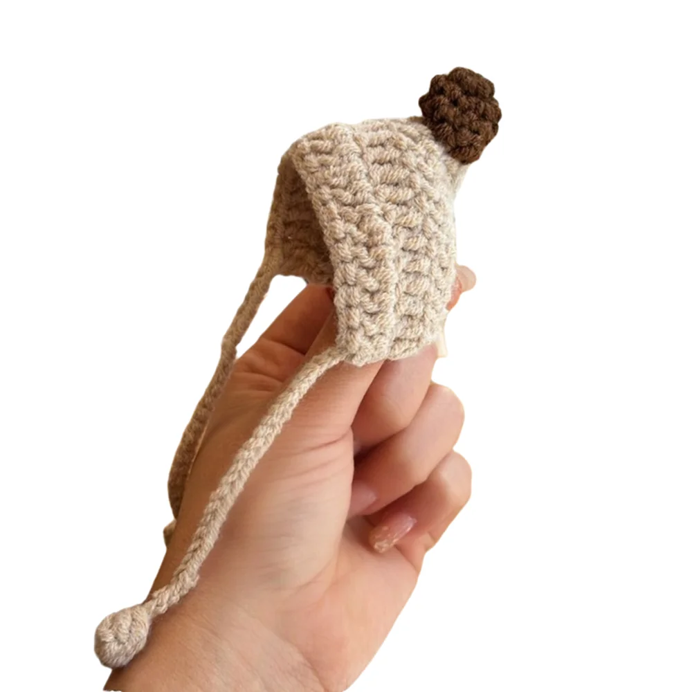 Gorro de punto para muñeca animal color caramelo estilo moderno - imagen 3