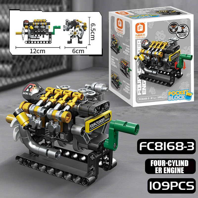 Mini motor listo para exhibir y jugar