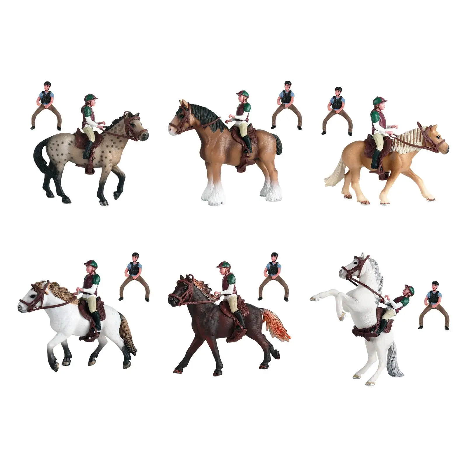 Figura de caballo miniatura de PVC para juego infantil realista - imagen 4