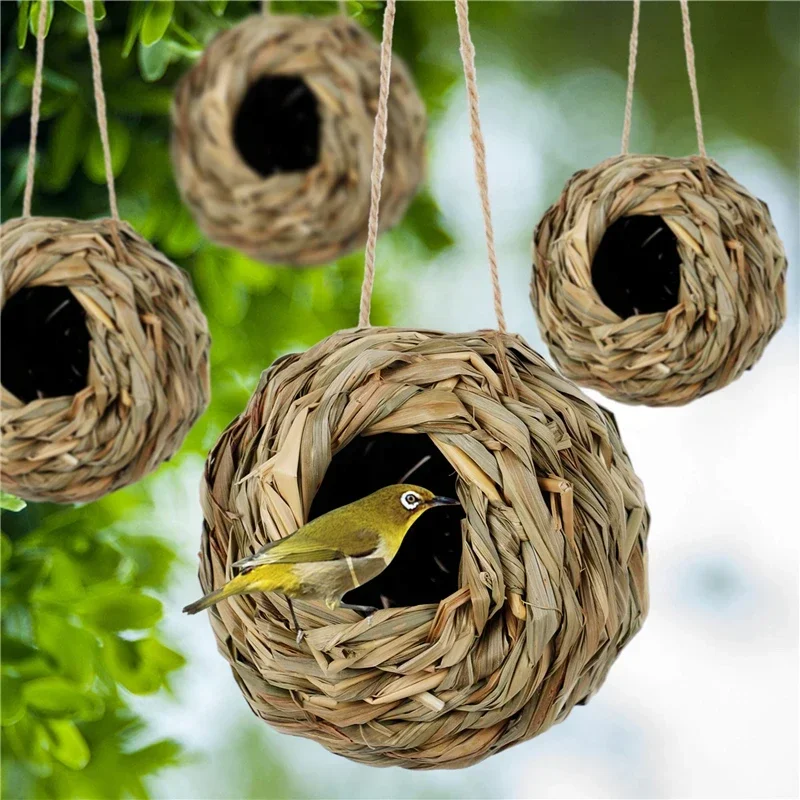 Jaula decorativa para pájaros – Colgante tejida para loros exóticos - imagen 4