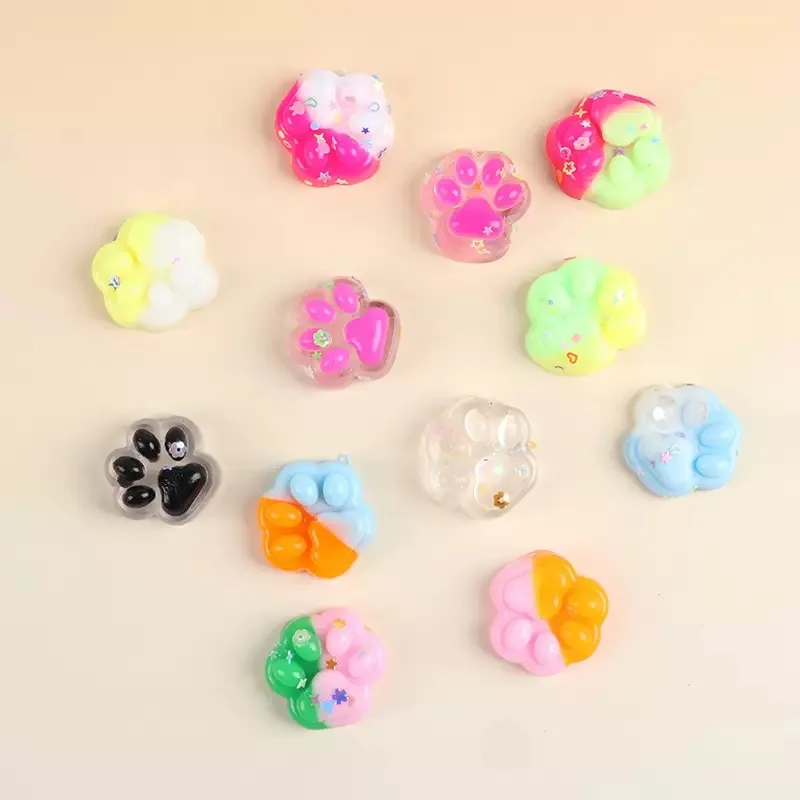 Mini garras de gato de peluche para relleno de Halloween