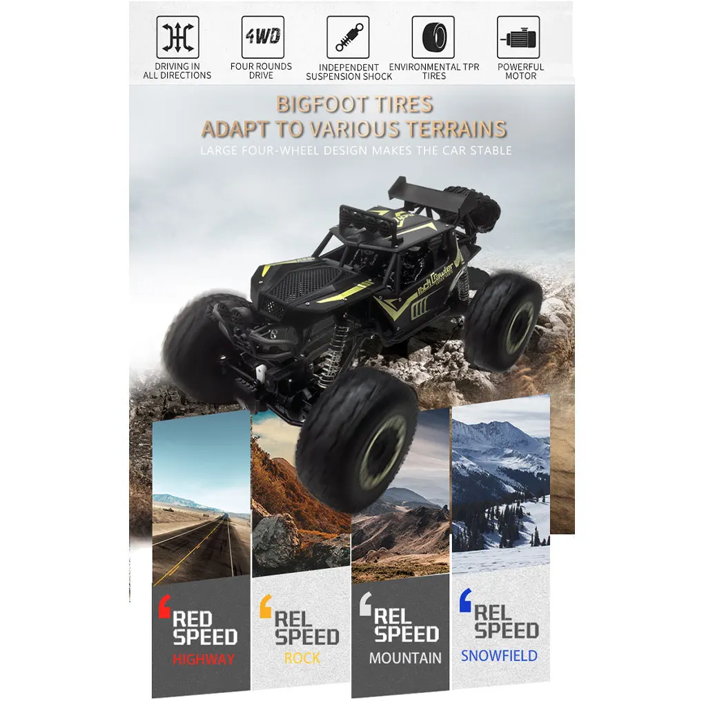 Camión RC 4x4 con aspecto todoterreno