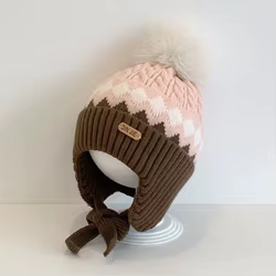 Gorro de lana grueso y suave para bebé 2-5 años – Otoño e Invierno