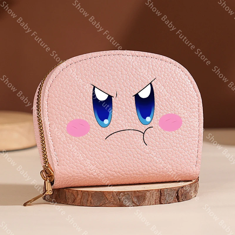 Monedero Kirby para niñas con ranuras tarjetas estilo kawaii