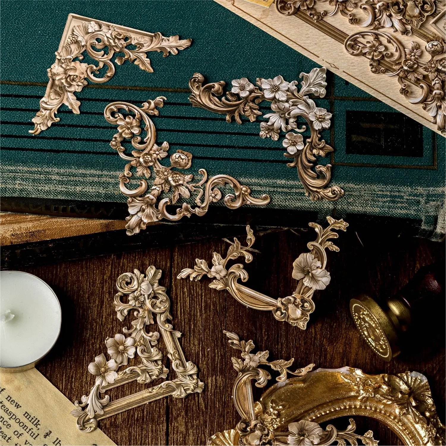Papel decorativo con recortes de encaje para manualidades - imagen 2