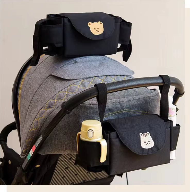 Bolsa de pañales portátil con diseño de oso