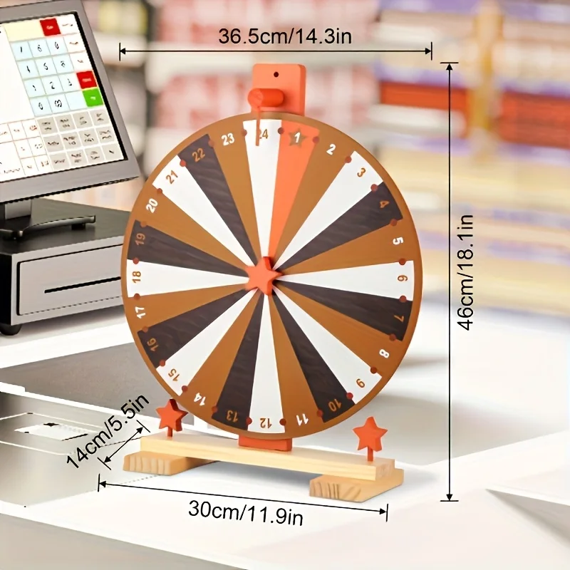 Ruleta de premios giratoria de mesa con soporte para feria y carnaval