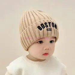 Gorro bebé de punto cálido para invierno – color liso unisex