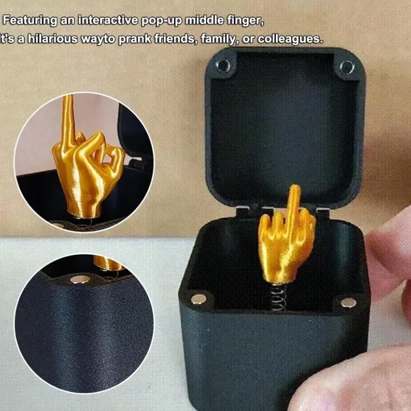 Regalo broma dedo medio en caja sorpresa graciosa para adultos - imagen 2