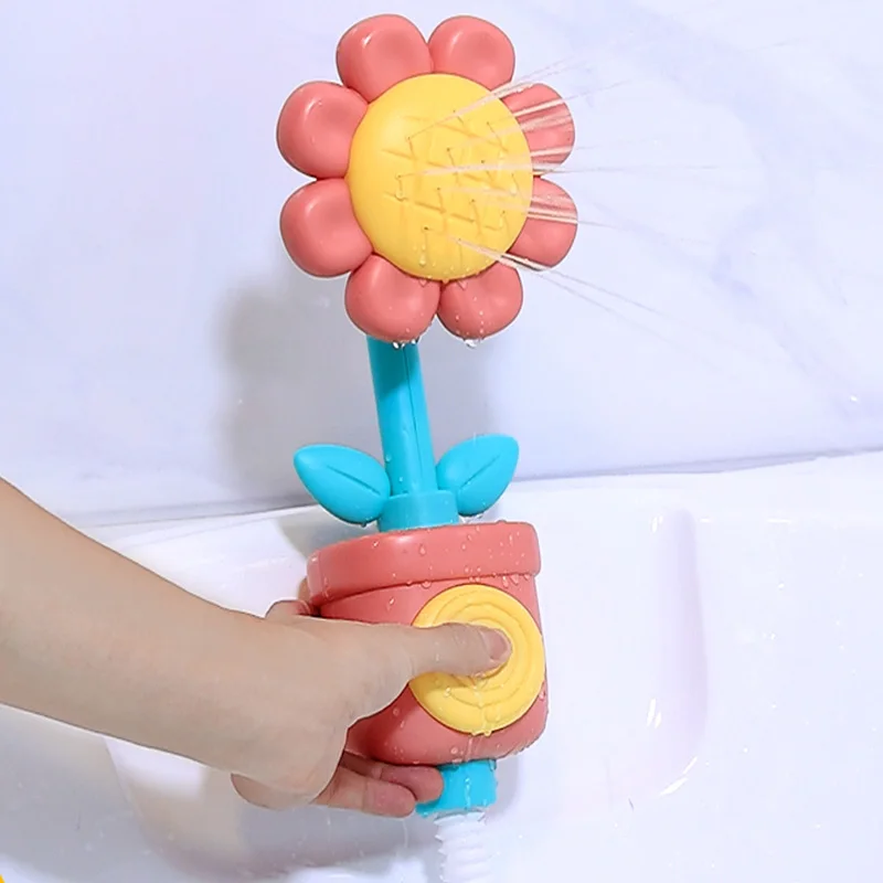 Ducha de baño para bebé con rociador de girasol y juguete acuático - imagen 2