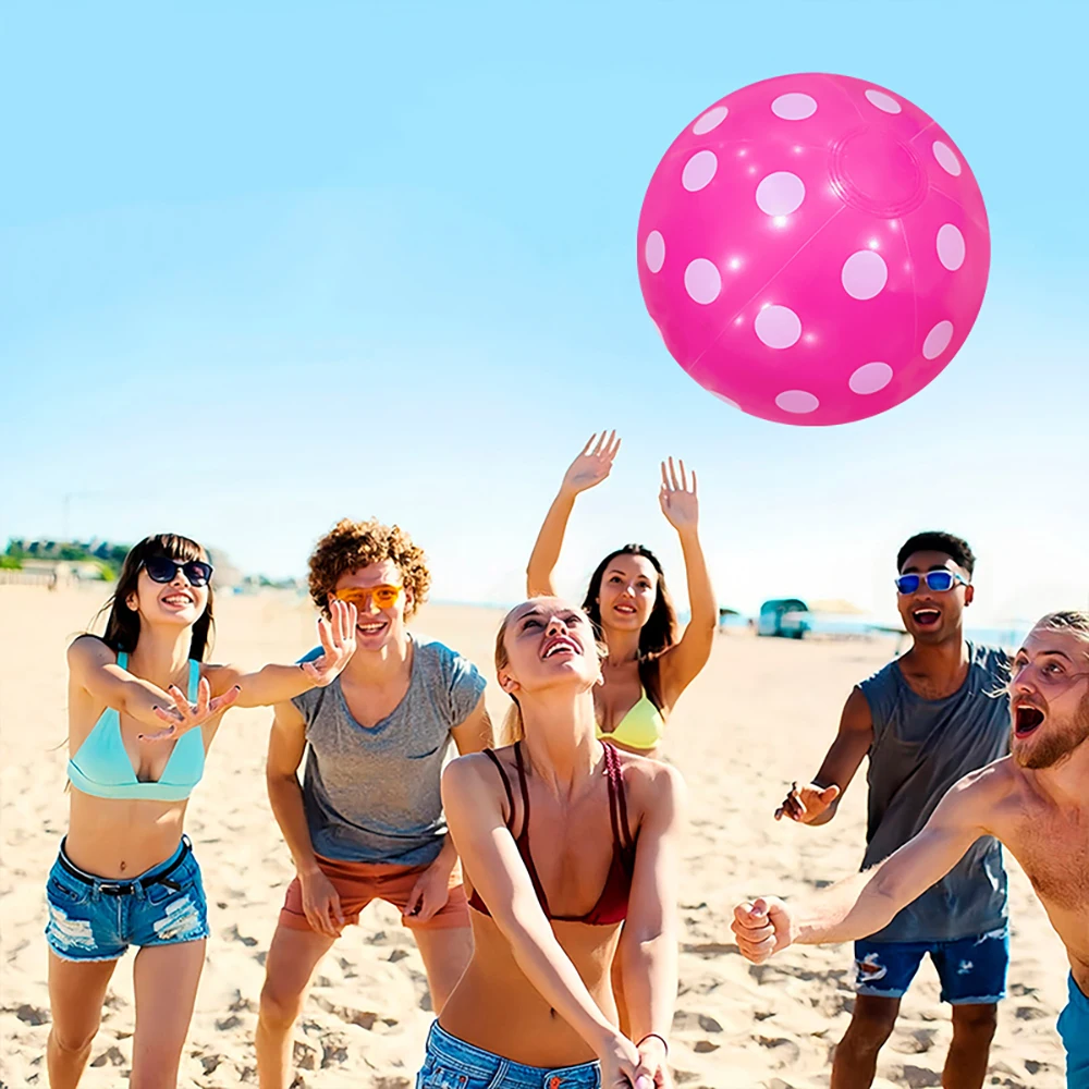 Pelota de playa inflable PVC con diseño puntiforme - imagen 3