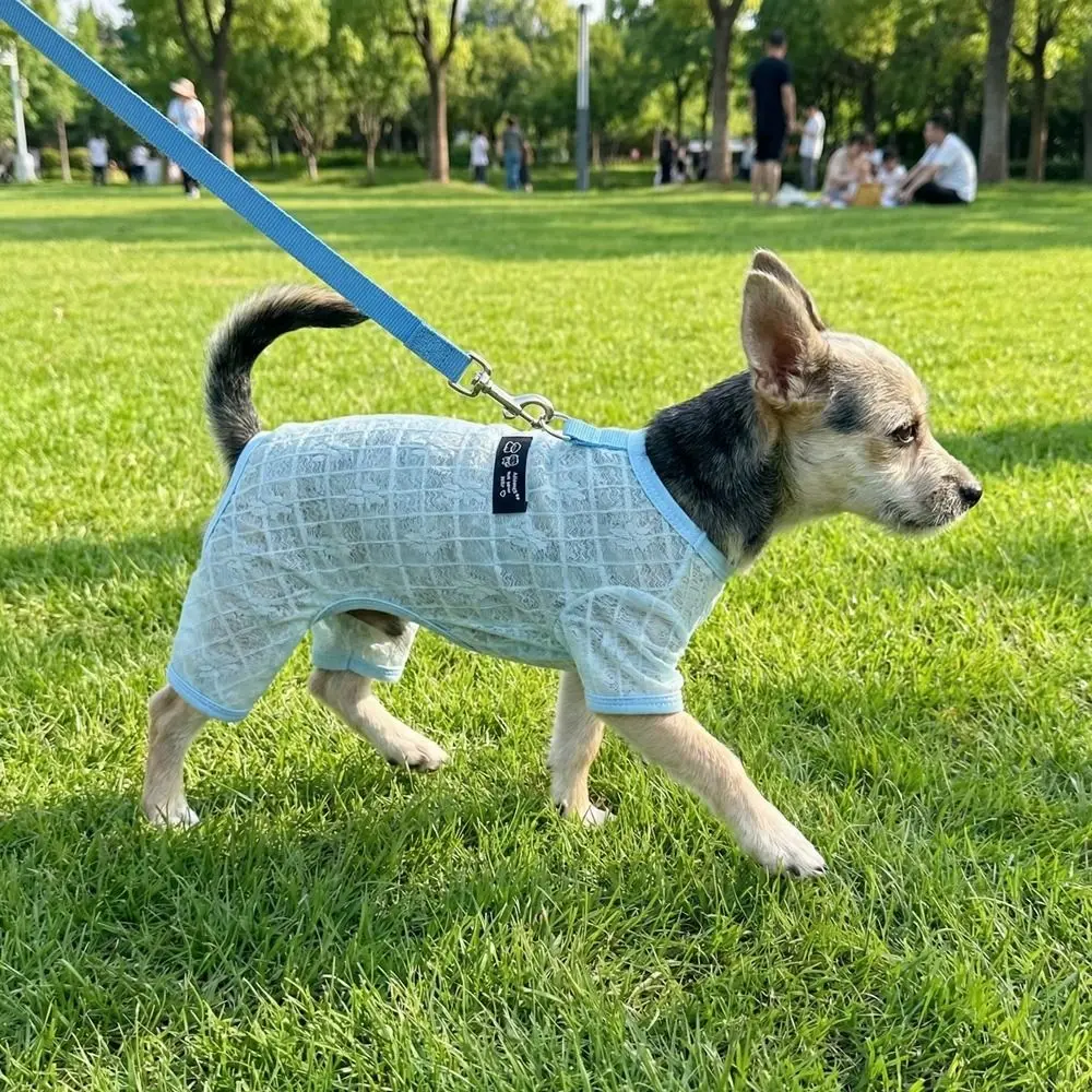 Ropa transpirable con protección solar para perros, estampado floral - imagen 5