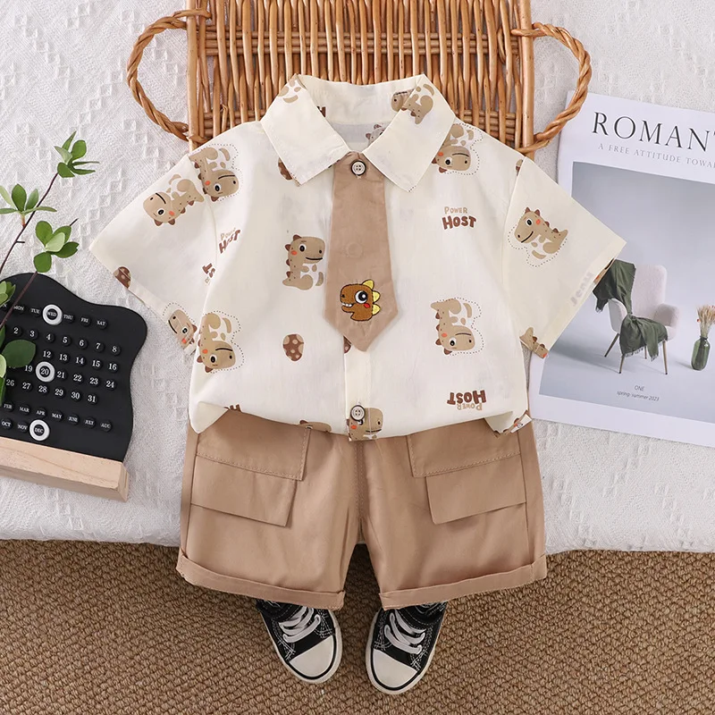 Conjunto de verano para bebé: camisa manga corta y pantalón corto - imagen 3