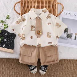Conjunto de verano para bebé: camisa manga corta y pantalón corto