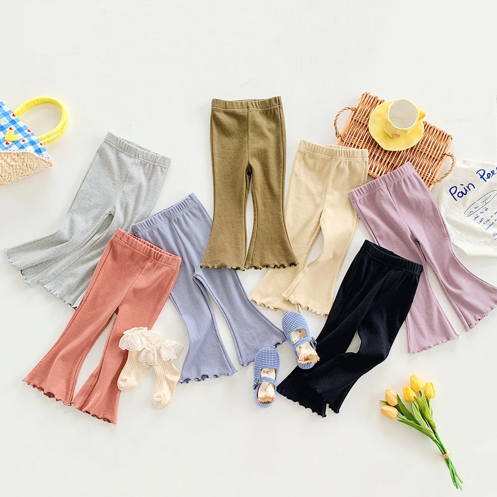Pantalones de punto campanela color caramelo para niños - imagen 5
